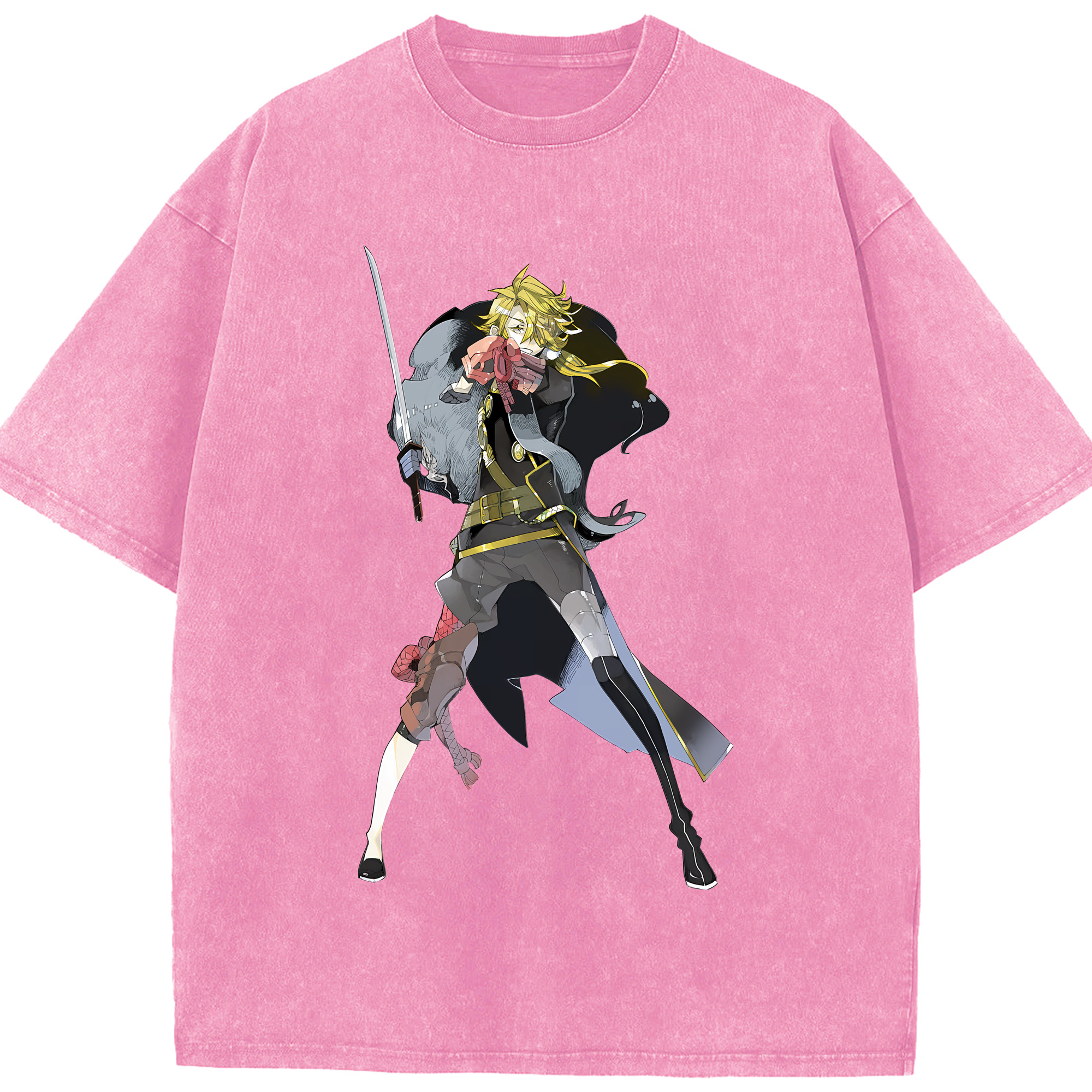 （画像用） 刀剣乱舞 Touken Ranbu 綿100% ヴィンテージ風 半袖Tシャツ（フロントプリント）